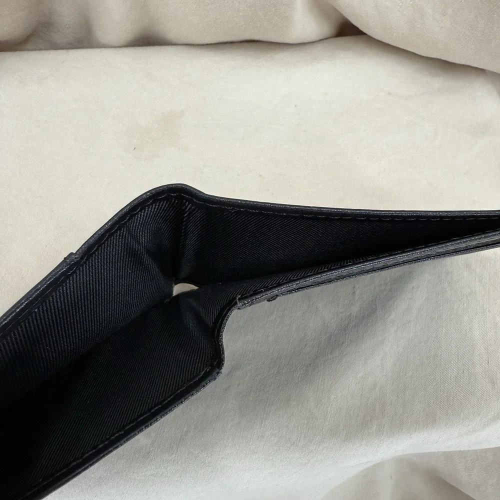 Gsoiax‎ Slim Bifold Wallet Black Leather RFID Blocking Travel Minimalist